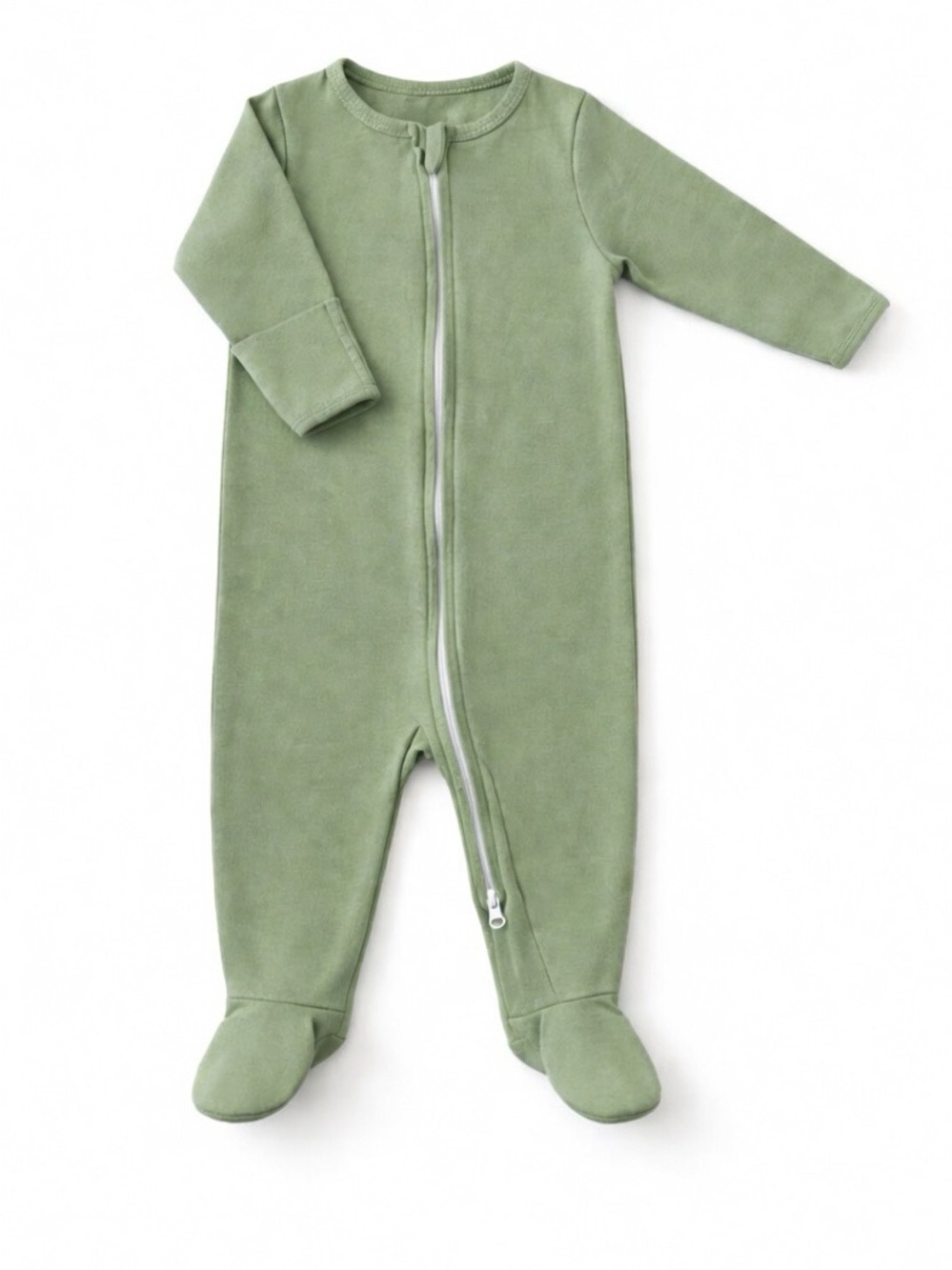 NWT Baby Footed One-Piece Pajama with Two-Way Zipper & Cuffed Sleeves